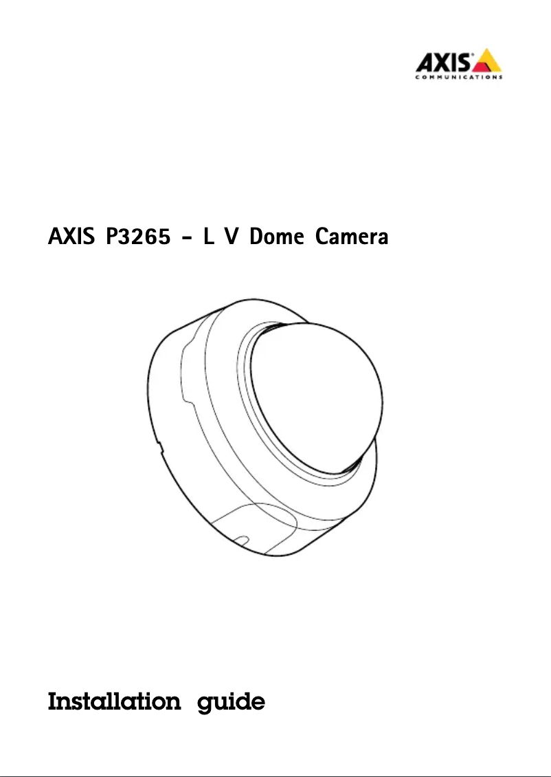 Image de la première page du manuel de l'appareil P3265-LV