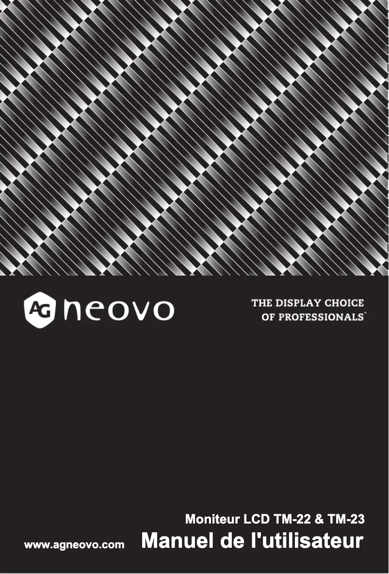 Page 1 de la notice Manuel utilisateur AG Neovo TM-22