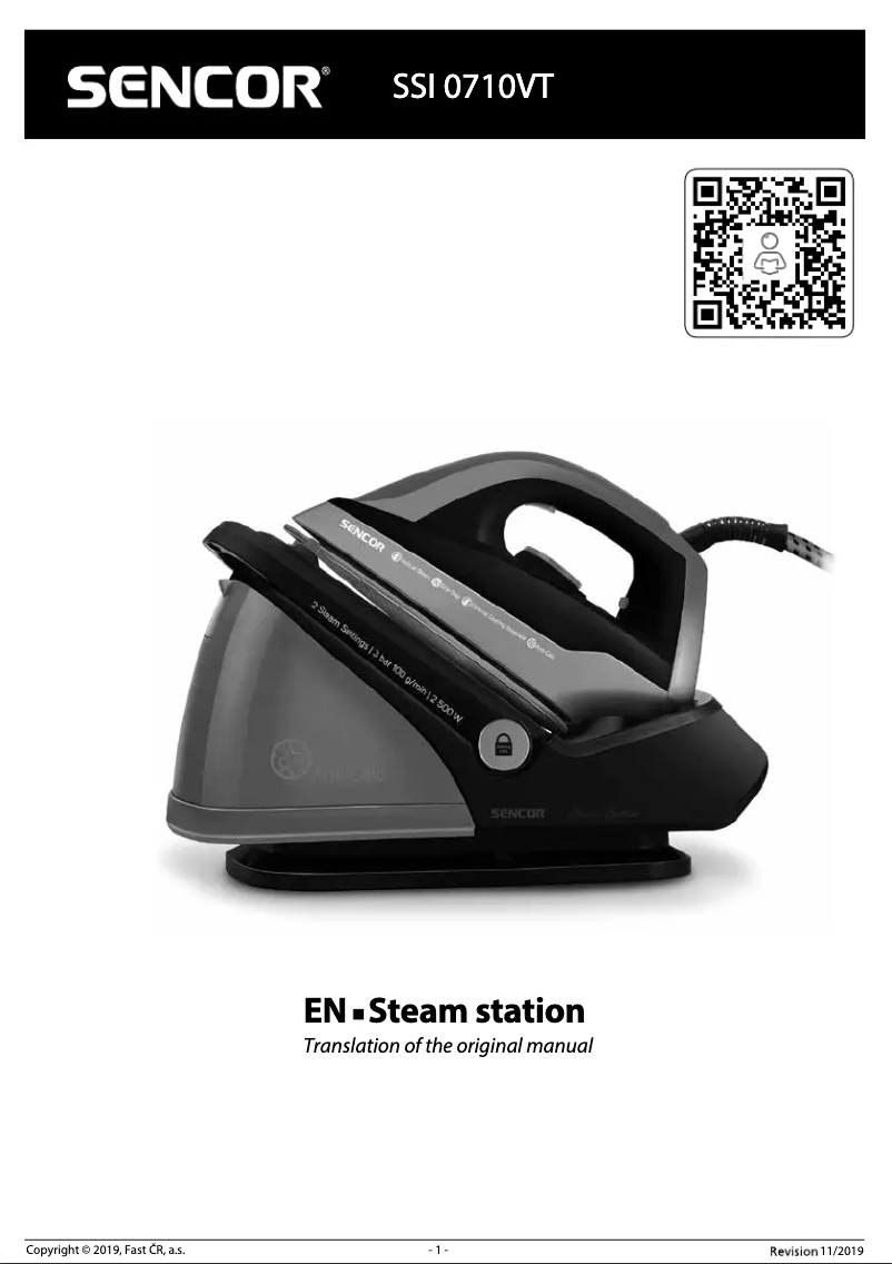 Page 1 de la notice Manuel utilisateur Sencor SSI 0710VT