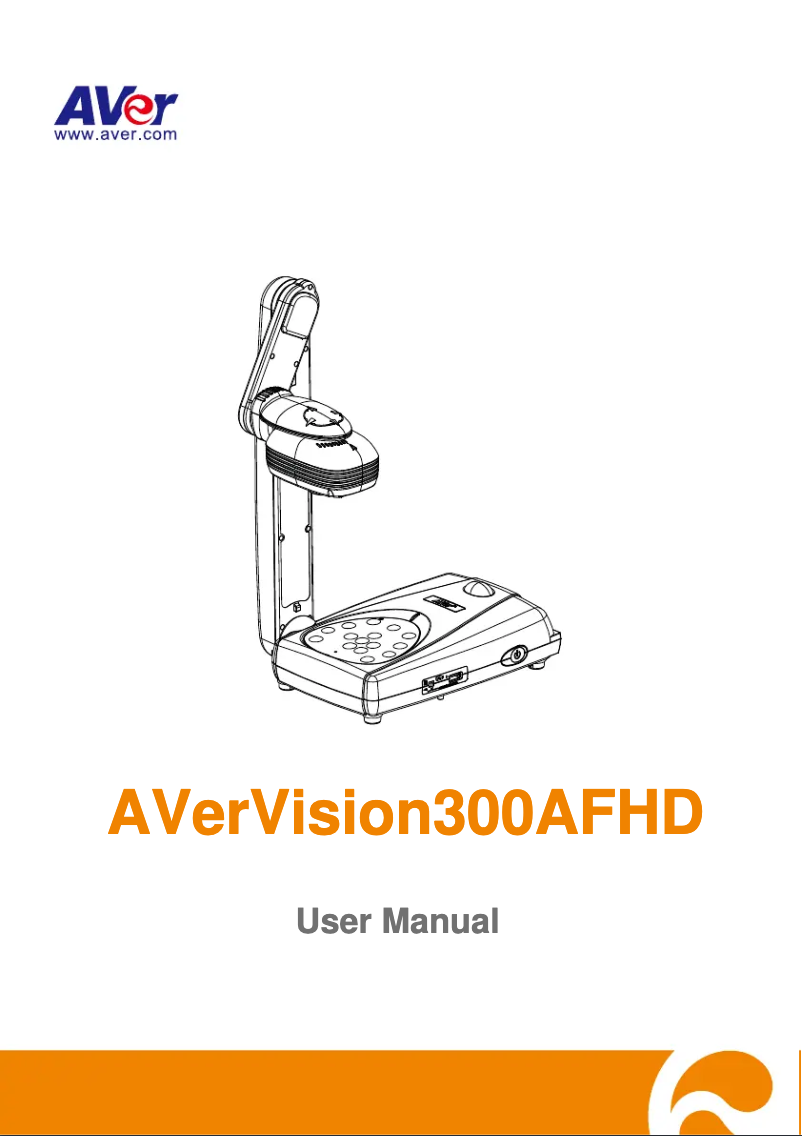 Image de la première page du manuel de l'appareil Vision 300AFHD