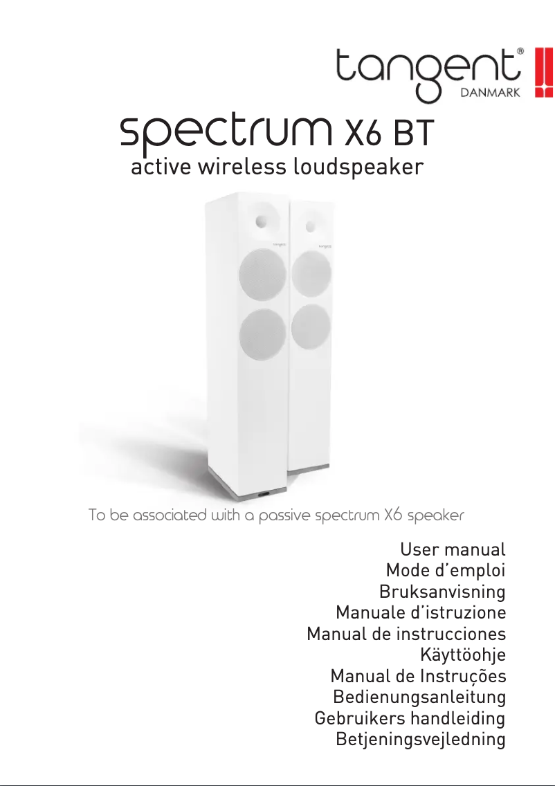 Image de la première page du manuel de l'appareil Spectrum X6 BT