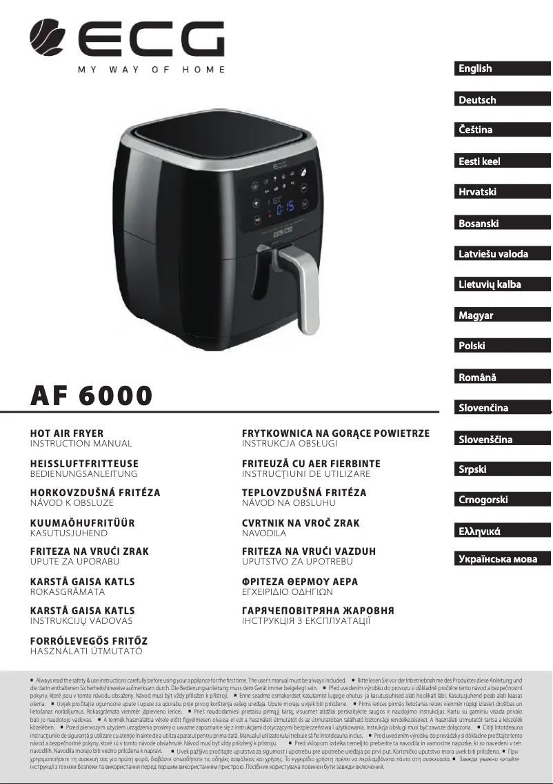 Page 1 de la notice Manuel utilisateur ECG AF 6000