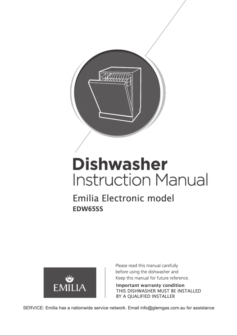 Image de la première page du manuel de l'appareil EDW65SS
