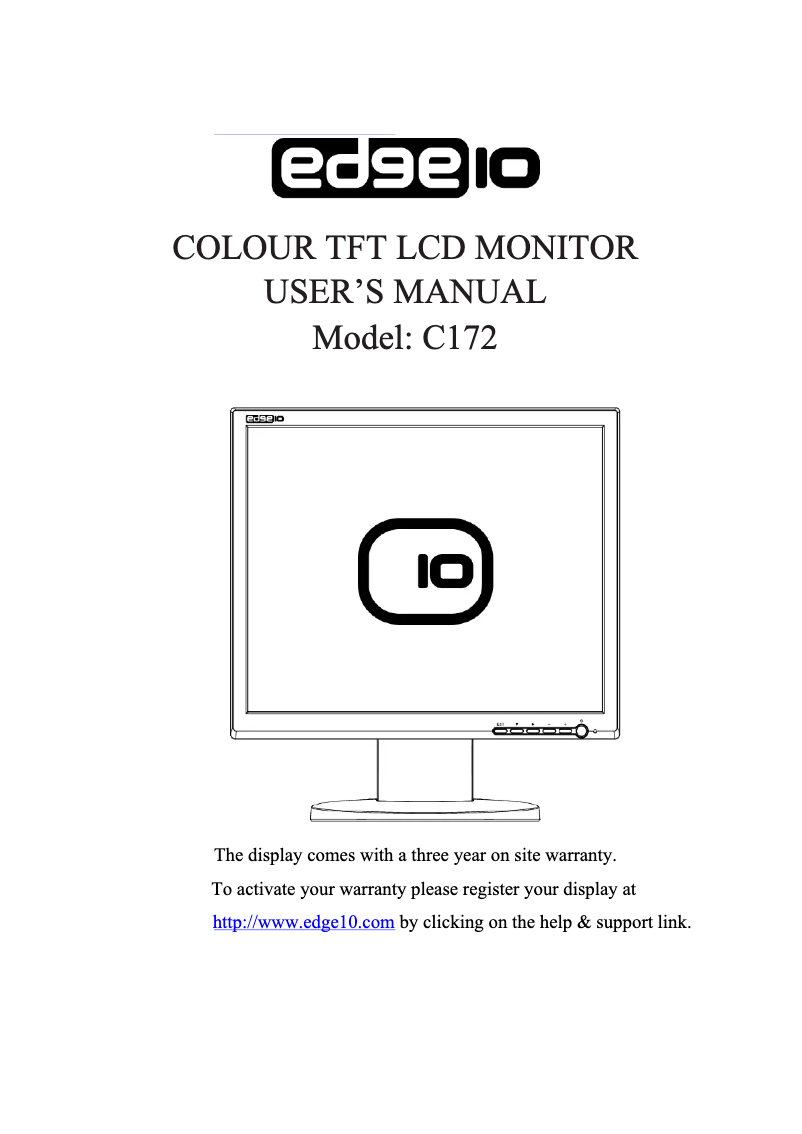 Página 1 del manual Manual de usuario Edge10 C172