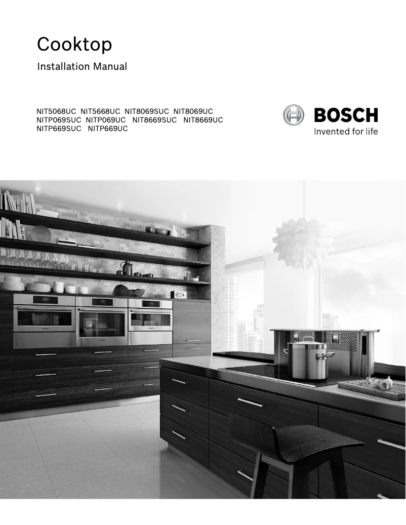 Page 1 of the manual Installation Guide Bosch NIT8669SUC
