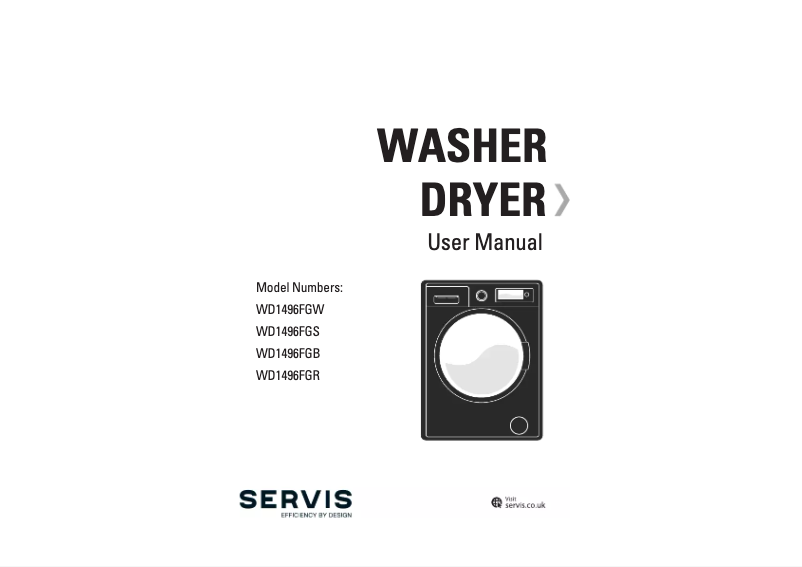 Page n°1 - Manuel utilisateur Servis WD1496FGB