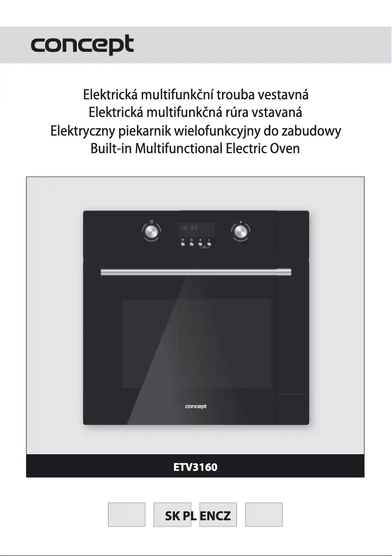 Page n°1 - Manuel utilisateur Concept ETV 3160bcs