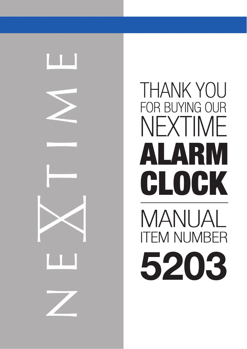 Page n°1 - Manuel utilisateur NeXtime 5203ZW