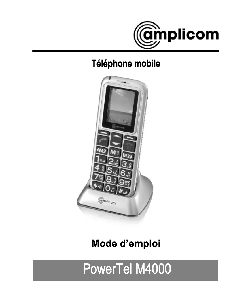 Page n°1 - Manuel utilisateur Amplicom PowerTel M4000