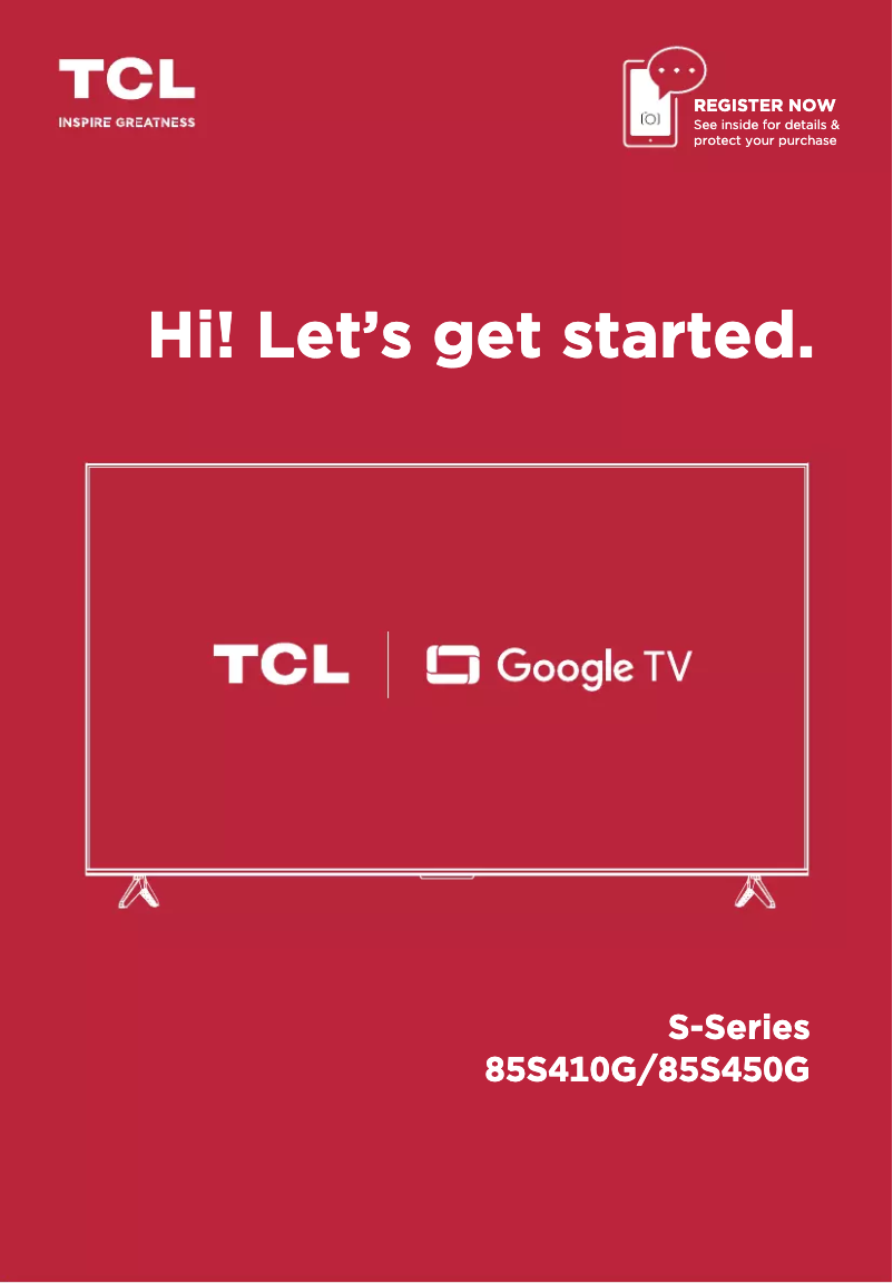 Image de la première page du manuel de l'appareil 85S450G