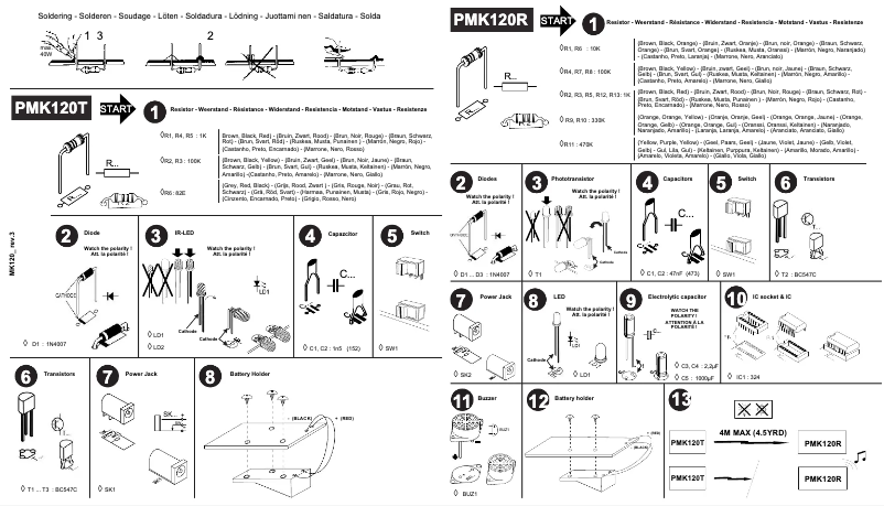 Page 1 de la notice Manuel utilisateur Velleman MK120
