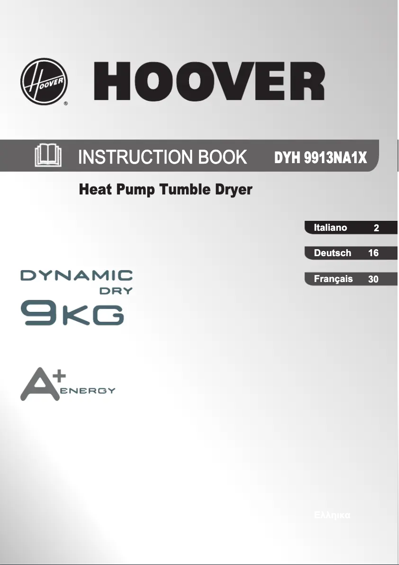 Page 1 de la notice Manuel utilisateur Hoover DYH 9913NA1X-88
