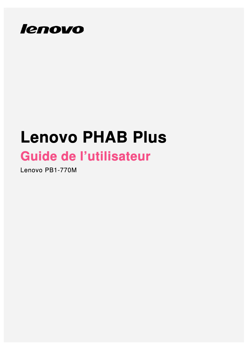Página 1 del manual Manual de usuario Lenovo PHAB Plus