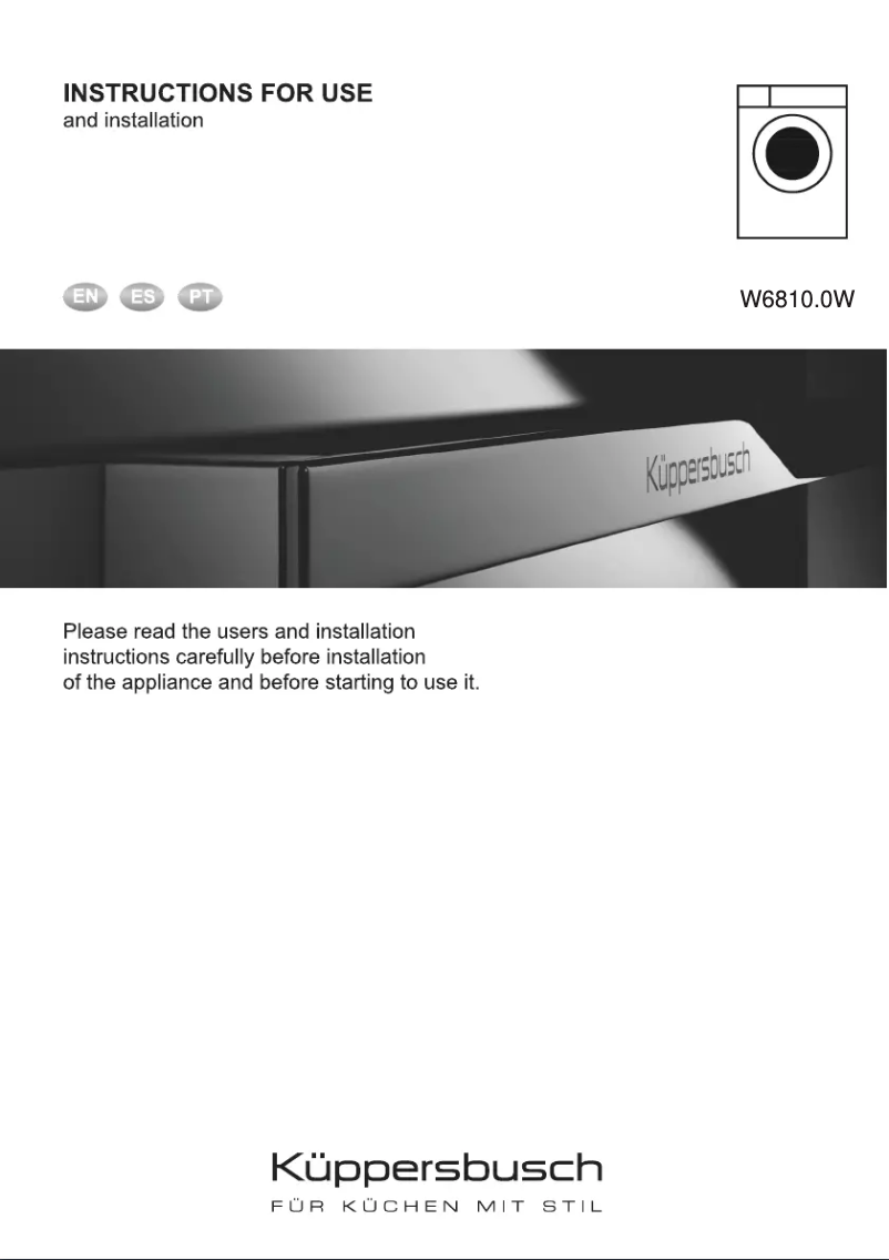 Page 1 de la notice Manuel utilisateur Küppersbusch W6810.0W