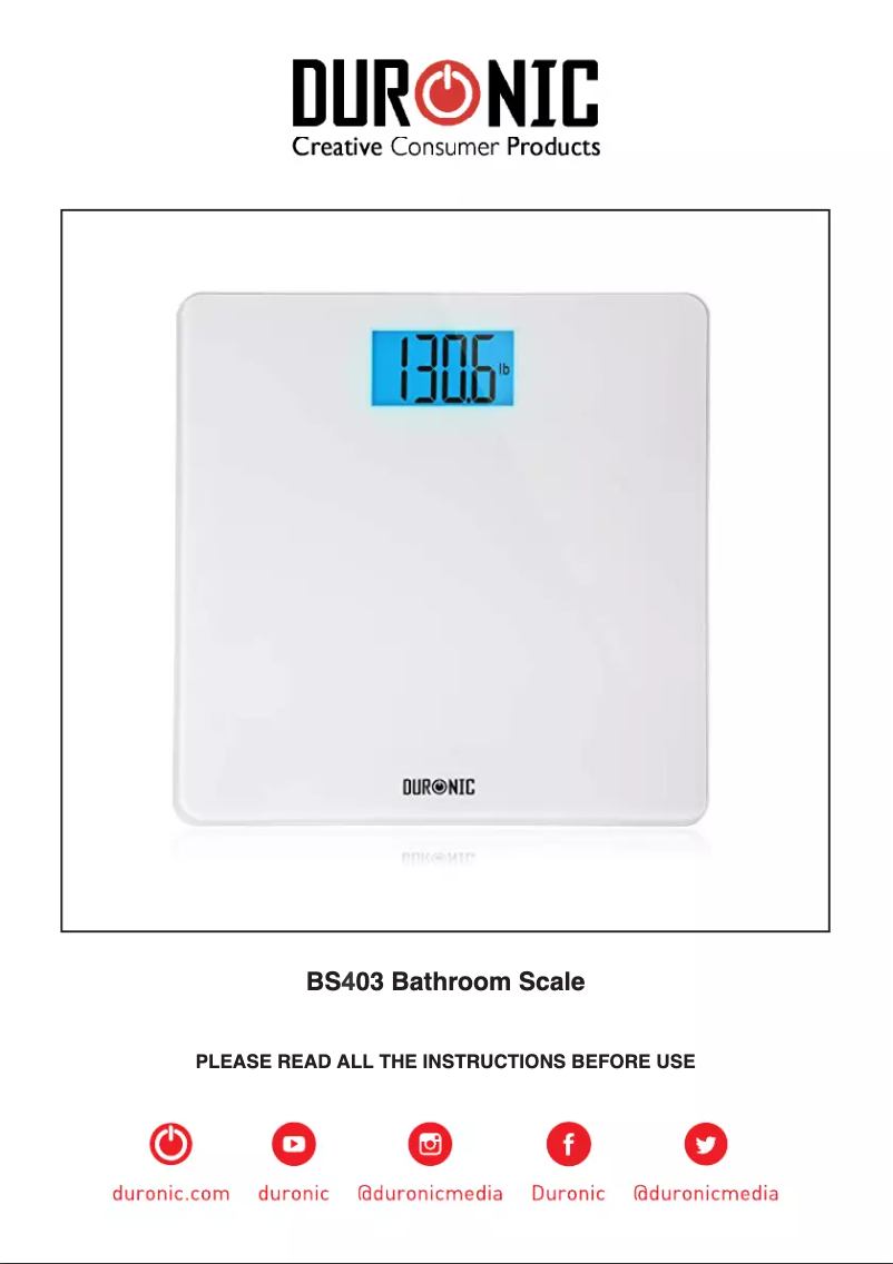 Page 1 de la notice Manuel utilisateur Duronic BS403