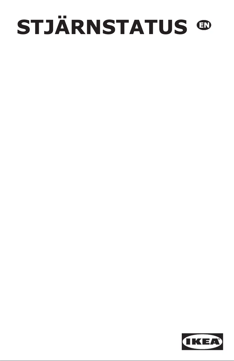 Page 1 de la notice Manuel utilisateur Ikea STJÄRNSTATUS 405.222.86