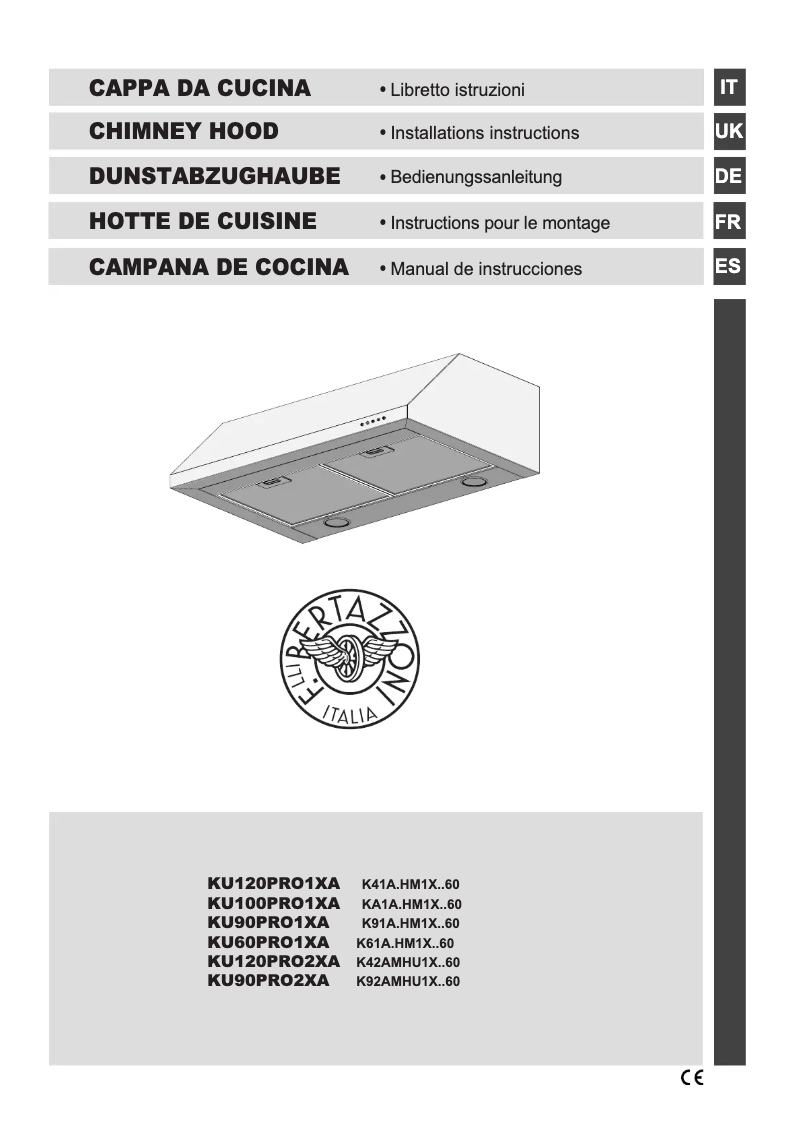 Page n°1 - Mode d'emploi Bertazzoni KU60PRO1XA