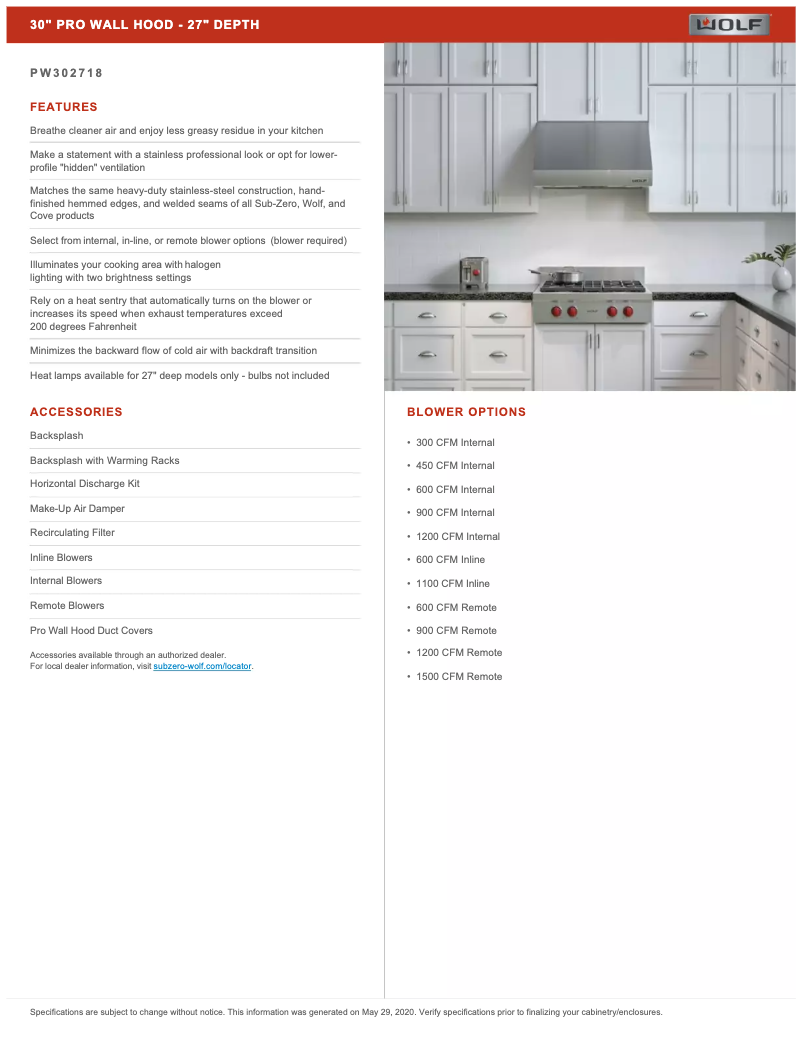 Page 1 de la notice Manuel utilisateur Wolf PW302718