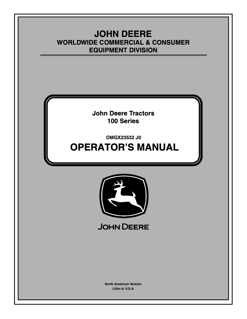 Página 1 del manual Manual de usuario John Deere D170