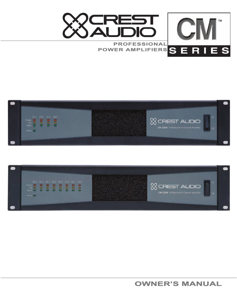 Page 1 de la notice Manuel utilisateur Crest Audio CM 2204