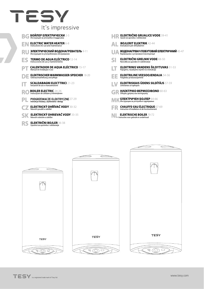 Página 1 del manual Manual de usuario Tesy ModEco Ceramic 150 S