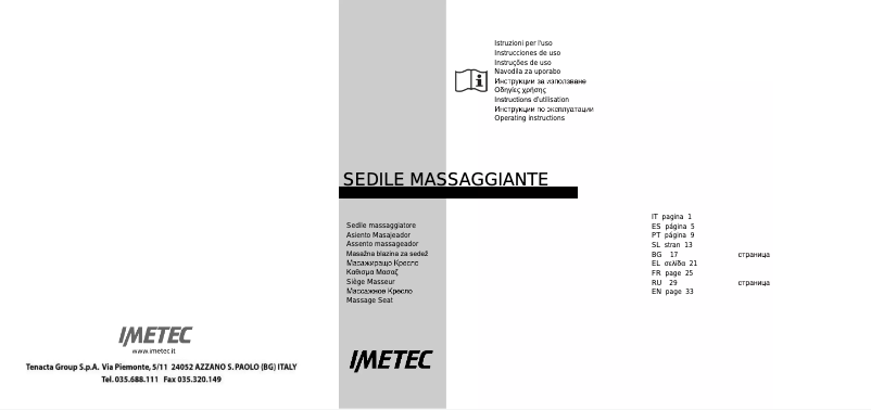 Page 1 de la notice Manuel utilisateur Imetec SENSUIJ SM4-200