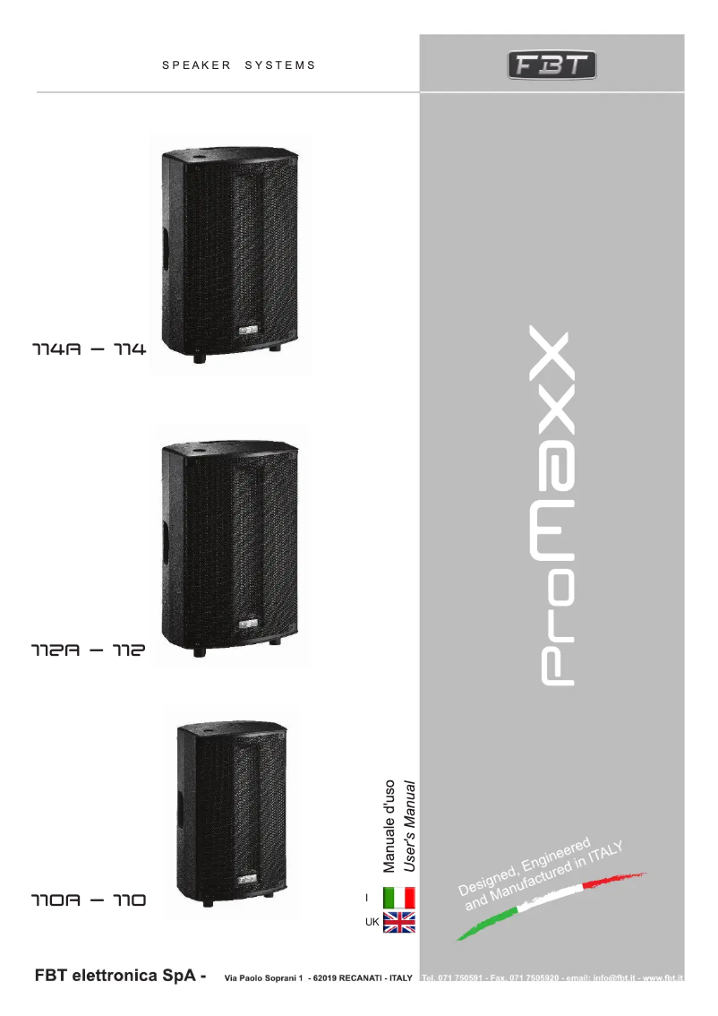 Image de la première page du manuel de l'appareil ProMaxX 114A