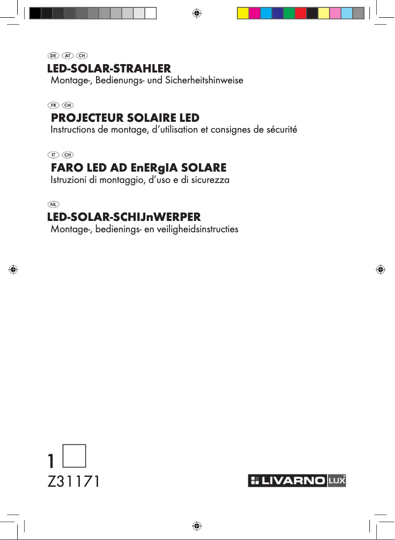 Page n°1 - Manuel utilisateur Livarno Lux IAN 89110