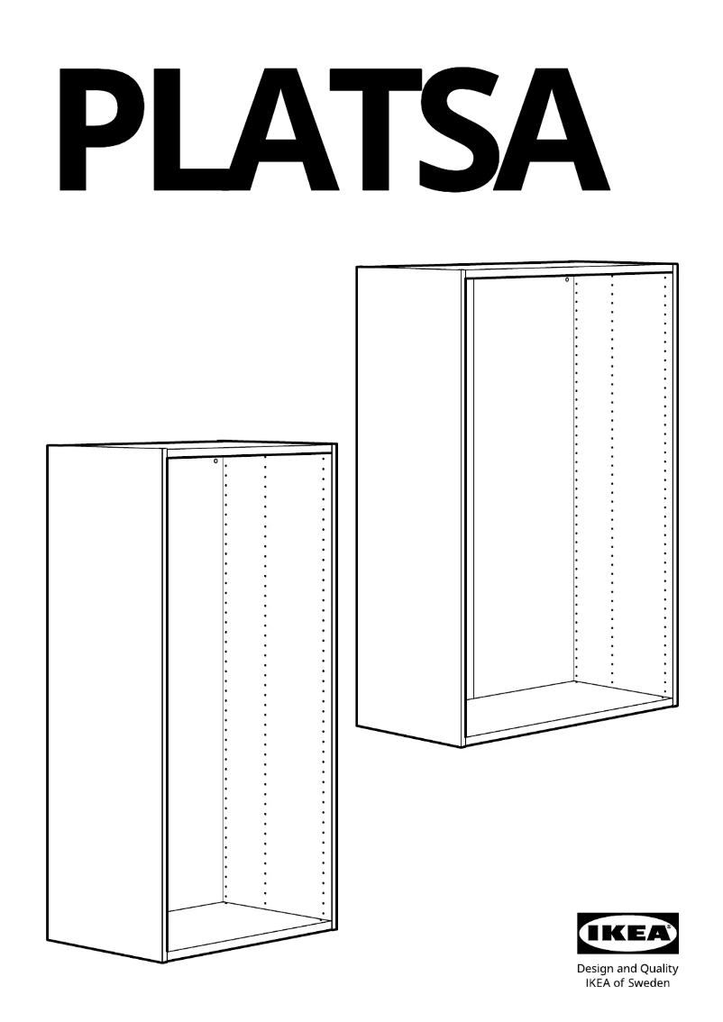 Página 1 del manual Manual de usuario Ikea PLATSA 403.862.60