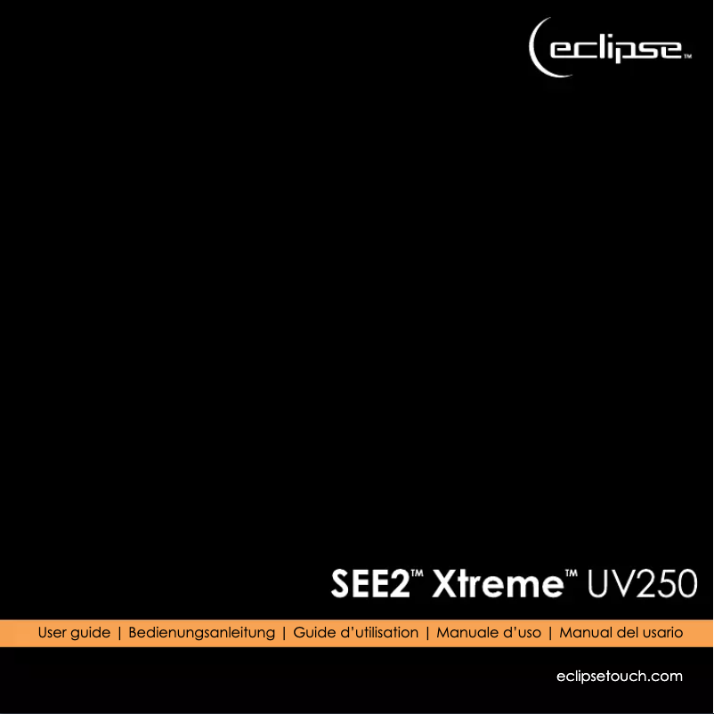 Image de la première page du manuel de l'appareil Eclipse UV250