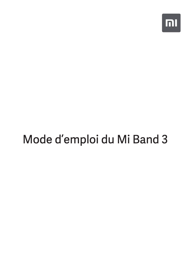 Image de la première page du manuel de l'appareil Band 3