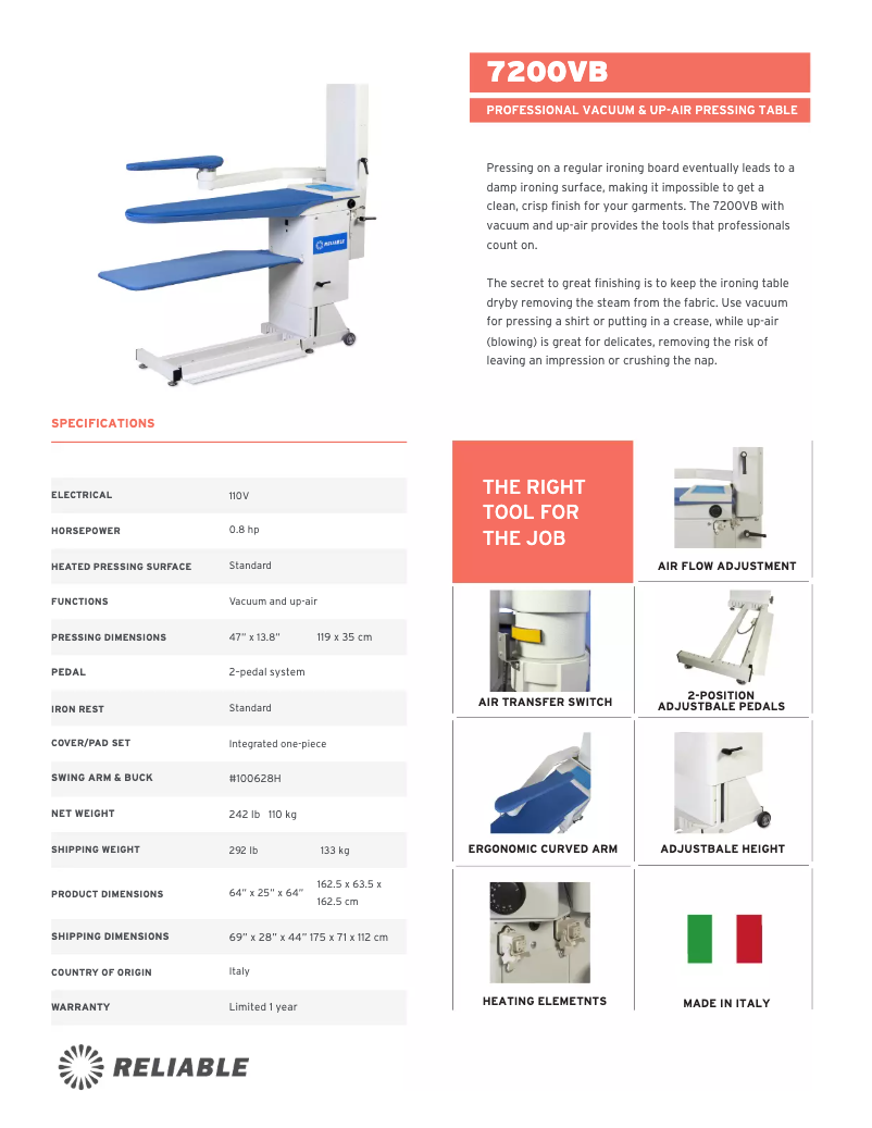 Image de la première page du manuel de l'appareil 7200VB