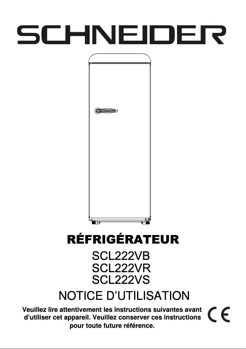 Image de la première page du manuel de l'appareil SCL222VR