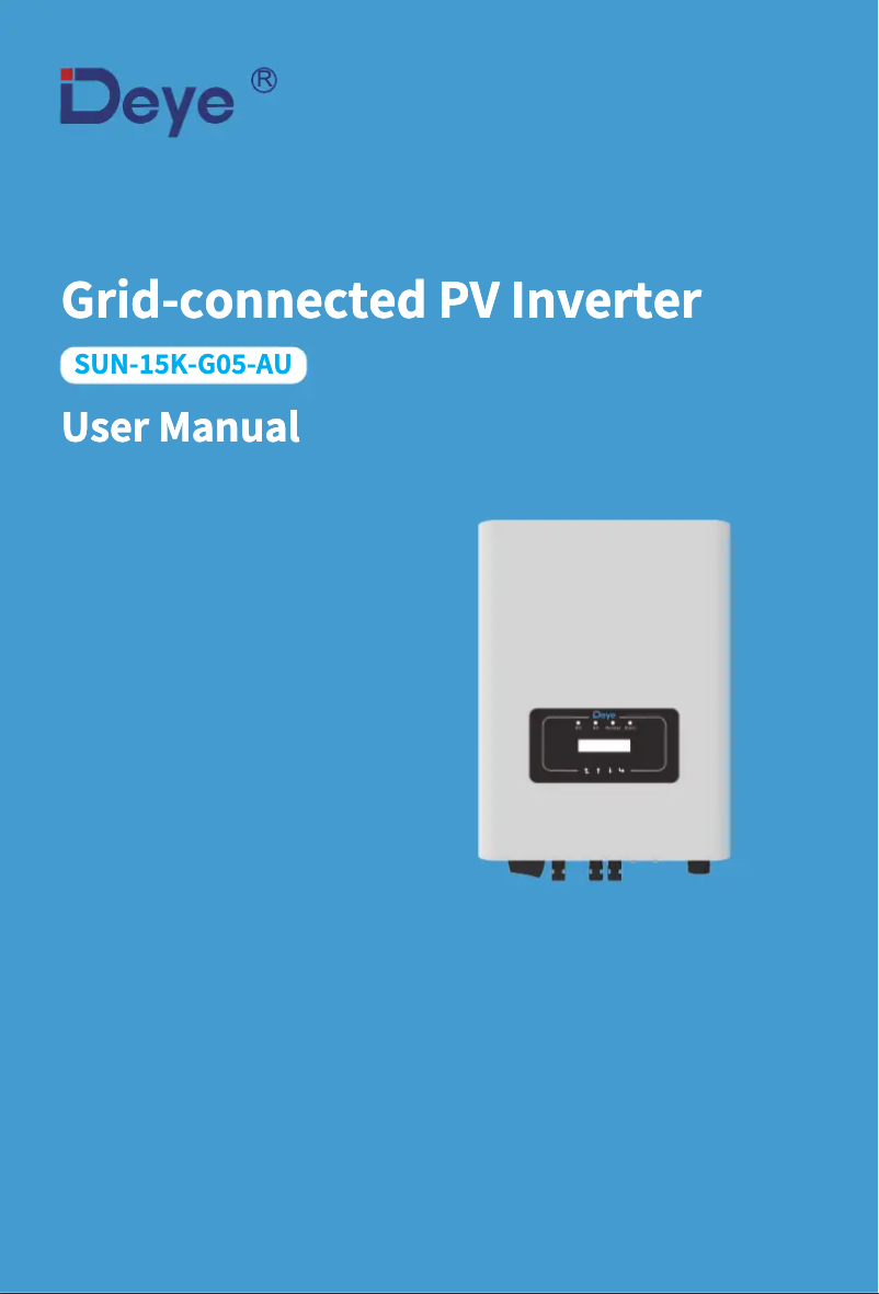 Page 1 de la notice Manuel utilisateur Deye SUN-15K-G05-AU