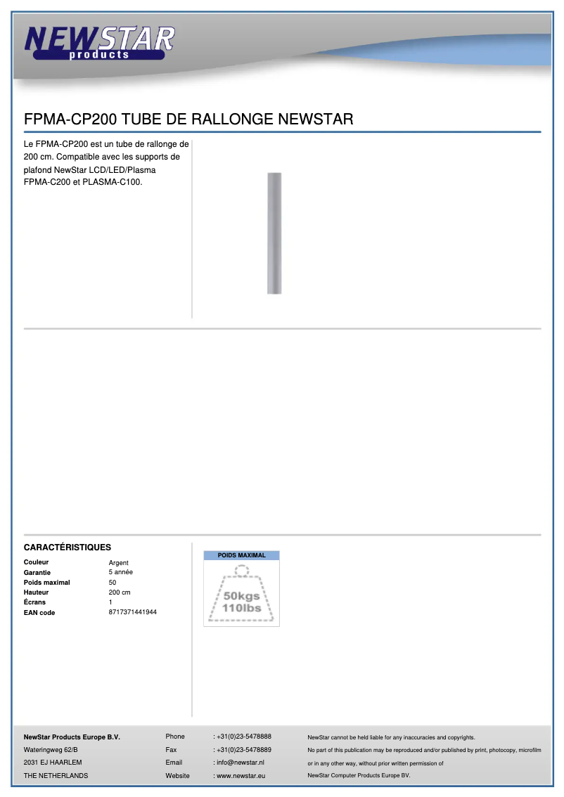 Image de la première page du manuel de l'appareil FPMA-CP200