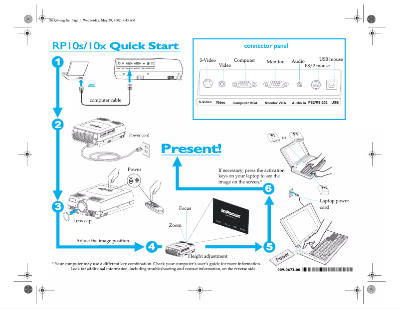Image de la première page du manuel de l'appareil RP10s