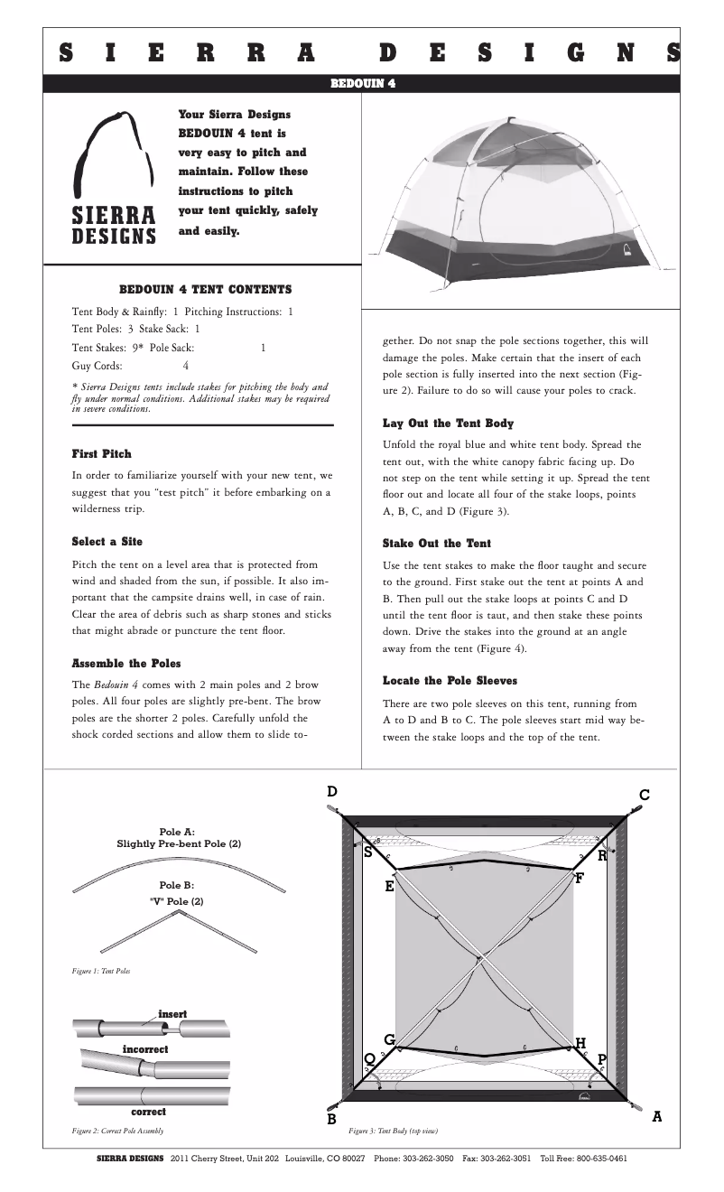 Image de la première page du manuel de l'appareil Bedouin 4