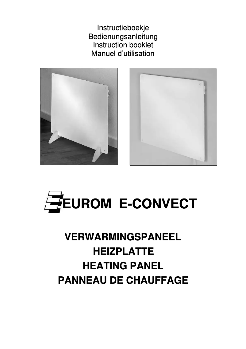 Página 1 del manual Manual de usuario Eurom E-convect