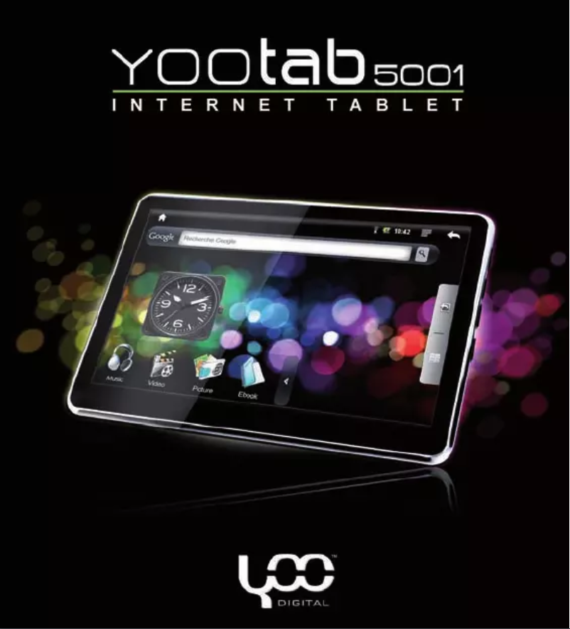 Image de la première page du manuel de l'appareil YooTab 5001