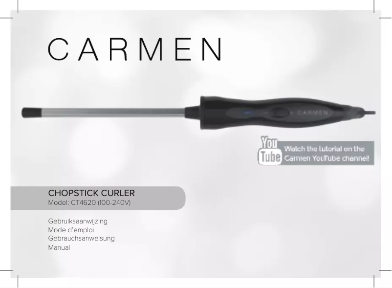 First page image of the manual for Chopstick Curler CT4620