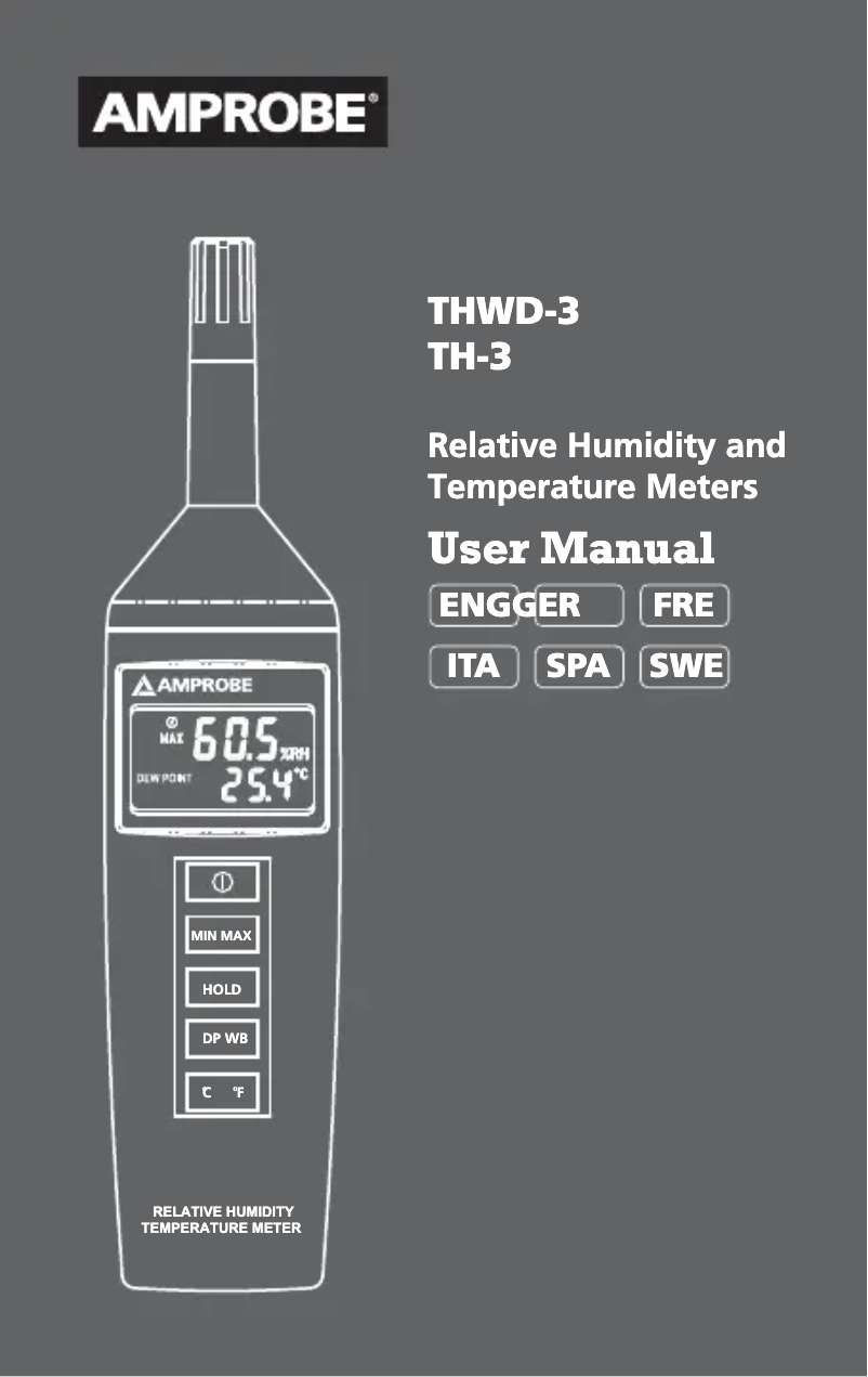 Page n°1 - Manuel utilisateur Amprobe THWD-3