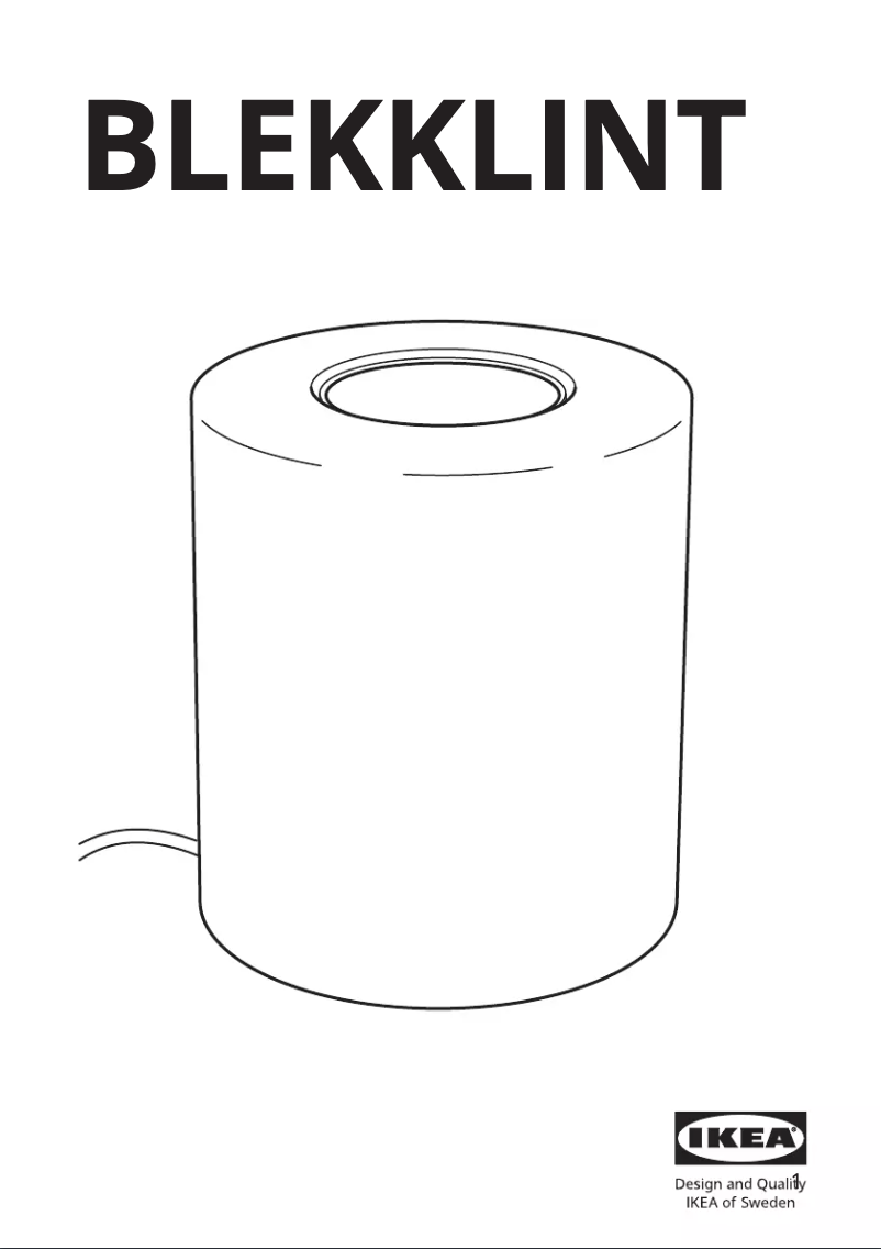 Page 1 de la notice Instructions / montage Ikea BLEKKLINT