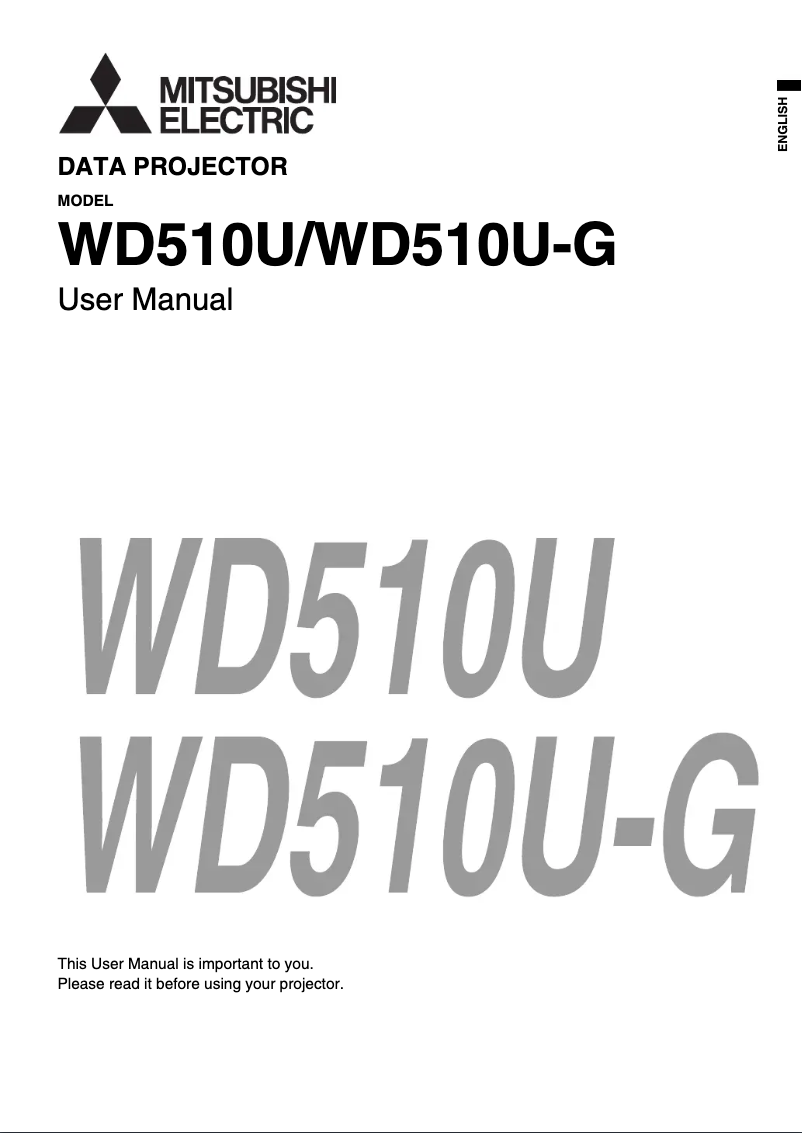 Image de la première page du manuel de l'appareil WD510U