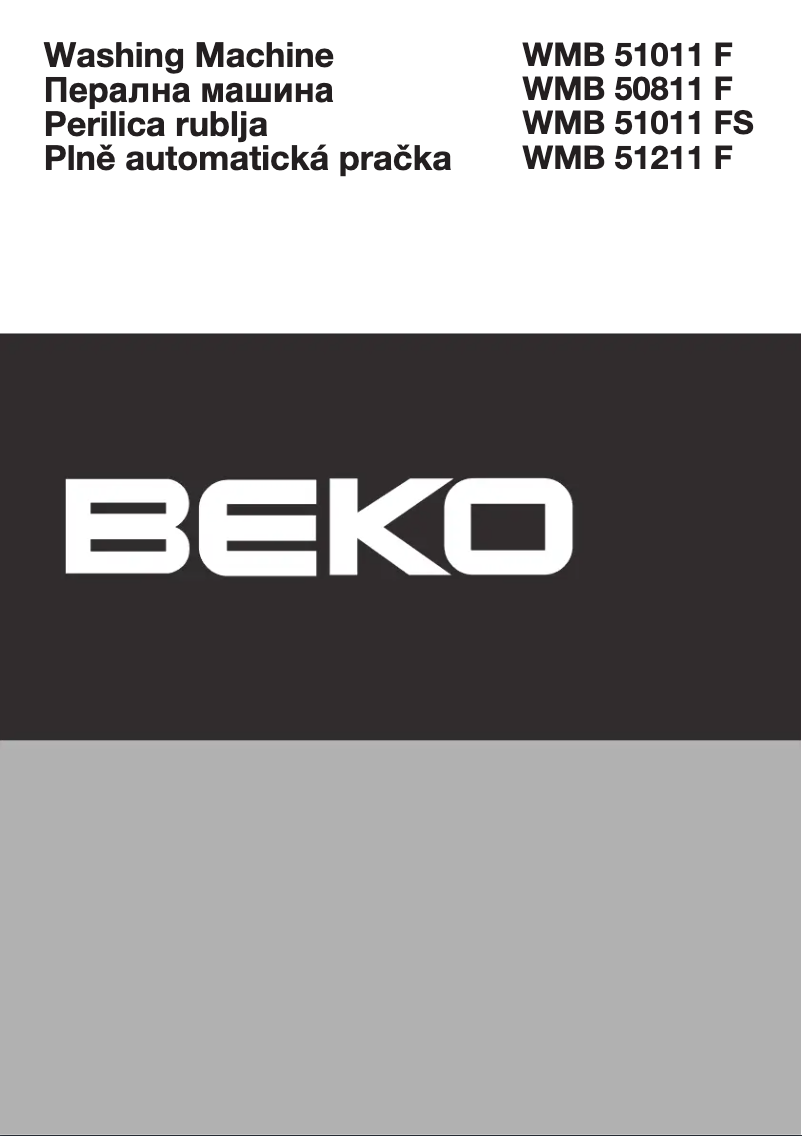 Page n°1 - Manuel utilisateur Beko WMB 51211 F