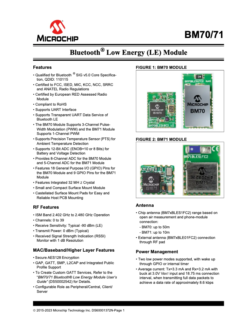 Image de la première page du manuel de l'appareil BM70