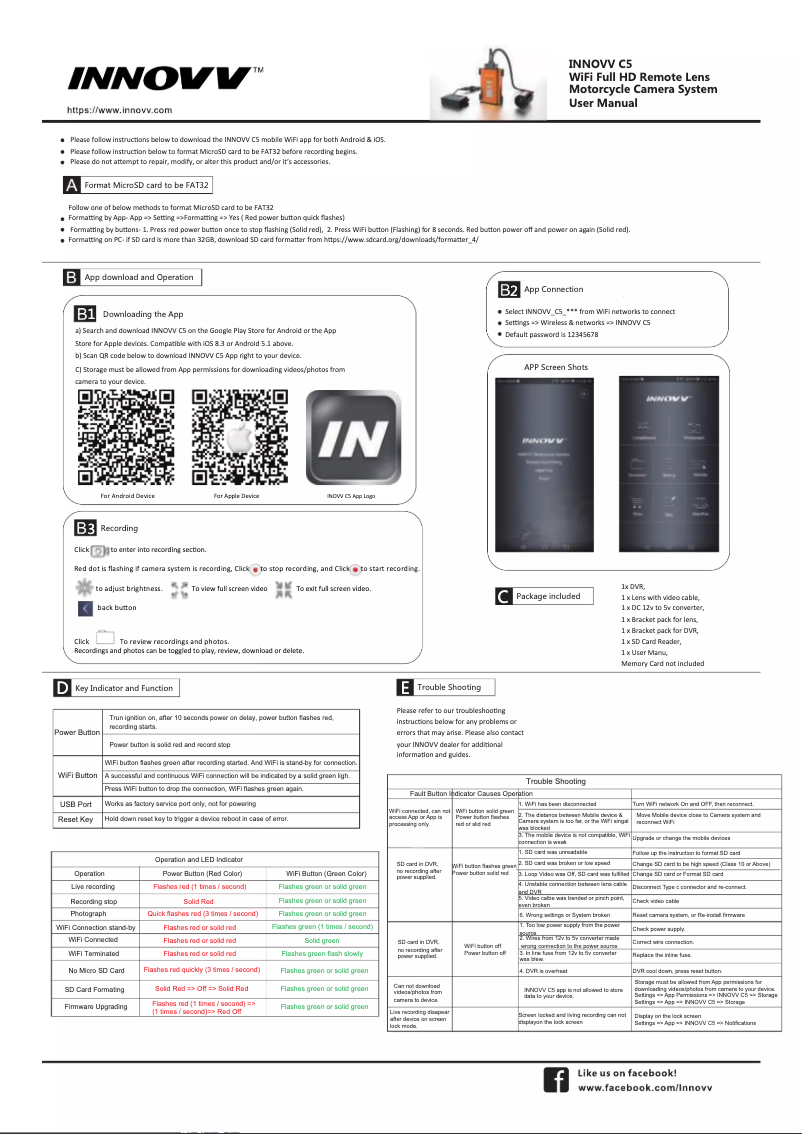 Image de la première page du manuel de l'appareil C5