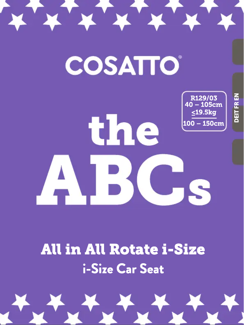 Page 1 de la notice Manuel utilisateur Cosatto All in All 360 Rotate i-Size