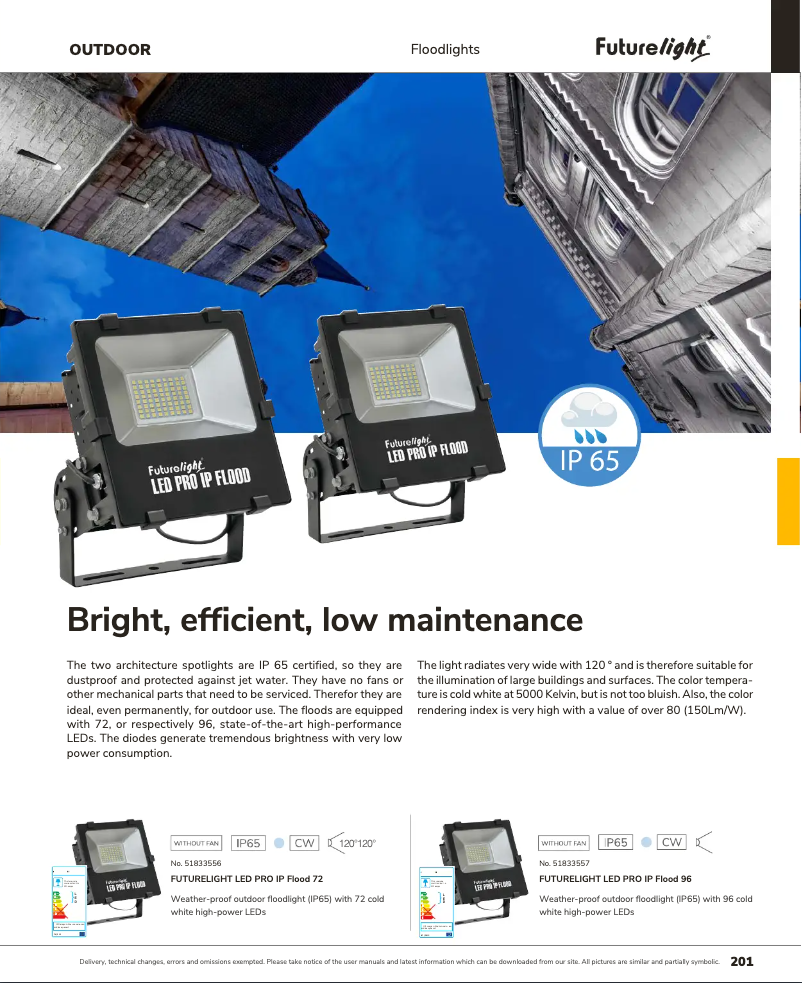 Page 1 de la notice Catalogue Futurelight LED PRO IP Flood
