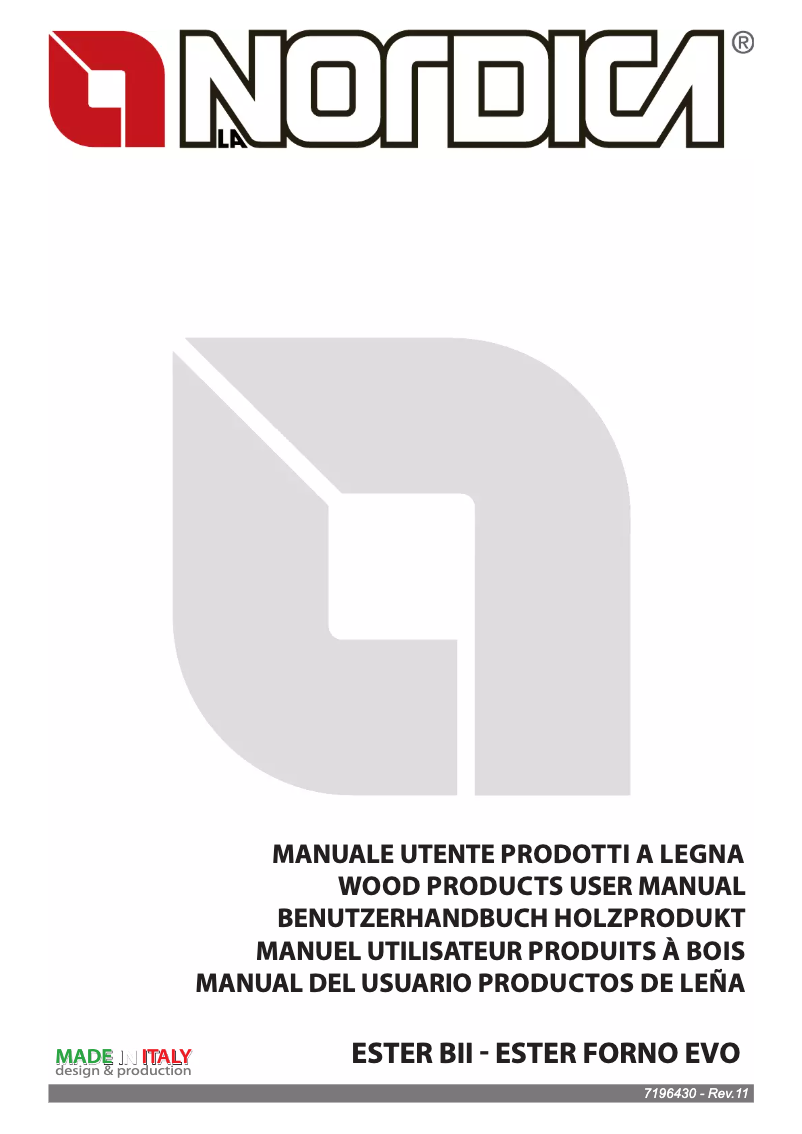Page n°1 - Manuel utilisateur La Nordica Ester Forno Evo