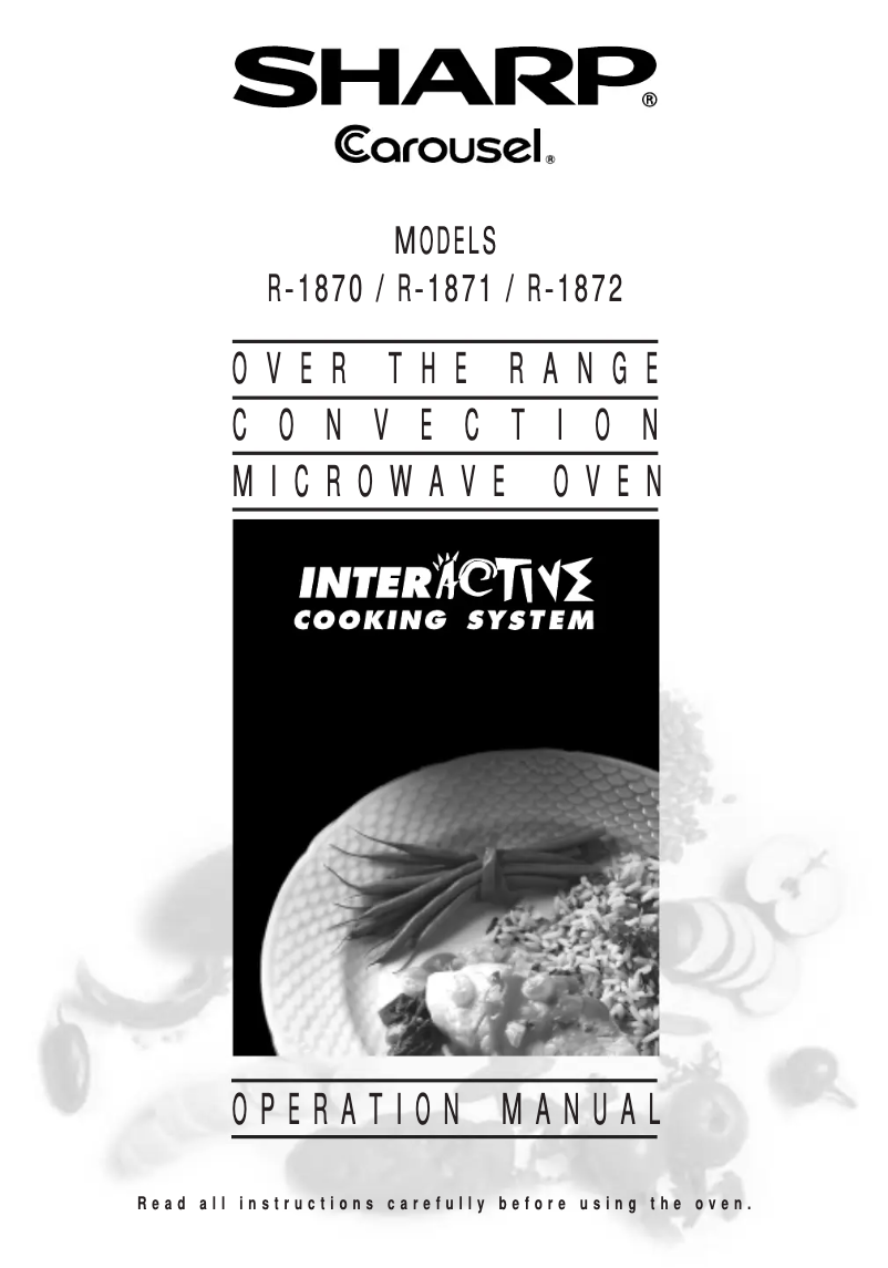 Page 1 de la notice Manuel utilisateur Sharp R-1871